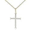 namana Collana Donna Croce in Argento Sterling 925 Placcato Oro 18K con Zirconi, Pendente Croce Elegante su Catena Regolabile, Gioielli Donna con Confezione Regalo