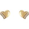MILOR Orecchini a lobo donna con pietre in oro 9Kt - Orecchini Cuore anallergici e Ipoallergenici - Gioielli made in Italy - Regalo per Anniversari, Festa Mamma, Festa Donna, Compleanni
