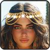 Zoestar Catena per capelli con paillettes dorate, copricapo boho con nappe, catene per capelli, accessori per capelli da festival per donne e ragazze