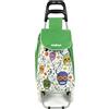 Excelsa Calavera Carrello Porta Spesa, Capacità 38 L, Sacca Rimovibile, Idrorepellente