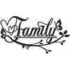 AUHOKY Targa in metallo con scritta Family Where Life Begins Love Never Ends, decorazione da parete in metallo, decorazione da parete con lettere per soggiorno, camera da letto, cucina, interni ed esterni