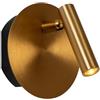 LUCIDE JOLIJN - Lampada da letto ricaricabile/lampada da parete - batteria - Ø 10,2 cm - LED - 1 x 2 W 3000 K - Magnetico - Oro opaco/ottone