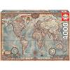 Educa - Mappa Politica del Mondo | Puzzle 4.000 pezzi per adulti da 14 anni | Mappamondo Paesi Bandiere | Misura: 136 x 96 cm | Include servizio pezzi mancanti (14827)