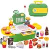 Siairo Giocattolo Commerciante Bambini Registratore di cassa Calcolatrice Scanner Bambini con Scanner Grembiule Borsa della spesa Regali di Natale per Ragazzi e Ragazze di età 3+ (verde)