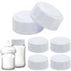 ZMDMAH 6 Chiusure per Biberon Avent, Tappo di Ricambio Compatibile con Bottiglie a Collo Largo, Materiale PP, Colore Bianco