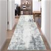 Famibay Tappeto Corridoio Lungo 80x300cm Grigio Passatoia Corridoio Antiscivolo Tappeto Cucina Lavabile Moderno Morbido Tappeti Runner per Cucina Lavanderia