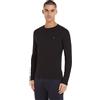 Tommy Hilfiger Uomo Maglietta Maniche Lunghe Stretch Slim Fit Cotone, Blu (Desert Sky), XS