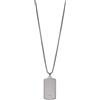 Emporio Armani Collana Per Uomo Key Basics, Lunghezza: 525mm, Larghezza: 18,5mm, Altezza: 32,6mm Collana In Acciaio Inox Argento, EGS2986040