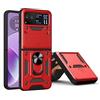 ESTH® Cover per Motorola Razr 40 con Custodia per Fotocamera Scorrevole e Supporto ad Anello [Custodia Paraurti Compatibile con Supporto Magnetico per Auto], Rosso