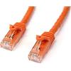 StarTech.com Cavo di rete CAT 6, Cavo Patch Ethernet RJ45 UTP arancione da 1m antigroviglio, cavo gigabit categoria 6