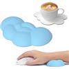 Attack Shark Poggiapolsi Cloud Mouse con Sottobicchiere, Polso Ergonomico per Mouse con Massaggio, Supporto per il Polso, Grazioso Accessorio da Scrivania per Casa, Ufficio, Giochi - Blu