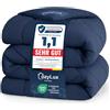 CozyLux Piumino Letto Singolo 135x200 cm per 4 Stagioni, Piumone in Microfibra 300 g/m², Trapunta Invernale 135 x 200, Morbido, Caldo e Traspirante, Lavabile in Lavatrice, 200x135, Blu navy