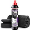 detailmate Set lucidante per auto con Menzerna Medium Cut One-Step-Polish 3in1 250ml + spugna per lucidatura realizzata in Germania + panno in microfibra ultra soffice 550GSM + 1 guanto protettivo