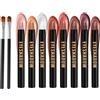 ZMDMAH Set di 10 bastoncini per ombretto, 7 colori, glitter altamente pigmentati, impermeabili, a lunga durata, in crema