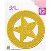 Nellie's Choice, Fustella di Forma Stella in Cerchio, 11.3 x 11.3 cm, per Creare Biglietti, Natale, Scrapbooking, Fai da Te, DIY, Giallo, 113 x 113 mm