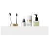 DABSTORY Mensola da Doccia Mensole Supporto per Accessori Bagno da Parete Impermeabile e Antiruggine Porta Shampoo Cosmetici Bagnoschiuma Opaco Organizzatore da Parete Bianco 25cm