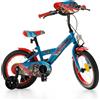 MONROAD Bicicletta Bambino 16 T-Rex Blu Con Rotelline Stabilizzatrici