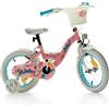 MONROAD Bicicletta Bambina 12 Jade Rosa Con Rotelline Stabilizzatrici