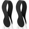 Guniata 2/4/6 clip magnetiche per asciugamani, in pelle, facilmente accessibili, per cucina e accessori da bagno (nero, 2 pezzi)