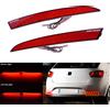 ANGRONG Coppia ricambi auto LED rosso paraurti posteriore riflettore freno stop luce per Seat Ibiza 4 IV 6J 5 porte 08-12 fanale posteriore 6J4945105 6J4945106