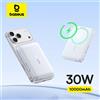 Baseus Power Bank magnetico 10000mAh PD 30W cablato 15W ricarica rapida wireless per iPhone 17 16 Pro Max Samsung Powerbank magnetico