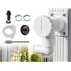BAZ&BRO Collettore d'acqua piovana - Kit completo - Fabbricazione Francese - Condotti rettangolari 60 x 80 mm - Bianco