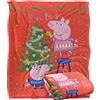 LOGOVISION Peppa Pig Coperta a tema, 152 x 127 cm, natalizia, divertente e setosa, super morbida