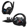 Logitech Volante simulatore Logitech Bundle G29 Driving Force + Astro A10 per Ps4/Ps5/Pc Nero