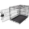 Amazon Basics Gabbia per cani in metallo, Pieghevole,Rimovibile, con vassoio di base e sportello singolo, Nero, 56 x 33 x 41 cm