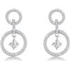 OHAYOO Orecchini con perle e zirconi, in argento Sterling 925, con zirconi, per donne, ragazze, Argento sterling, Cinabro+perle