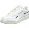 Reebok Club C 85 Vegan, Scarpe da Ginnastica Uomo, Chalk/Classic Maroon F23/Stucco, 39 EU