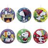 Hallmark Peanuts - Palline decorative natalizie in latta, 12 pezzi