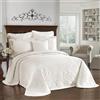 Historic Charleston King Charles Modern Farmhouse Floral Matelasse Copriletto, Cotone, Avorio, Full/Queen