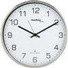 techno line WT 8900 Orologio da Parete Radio, Metallo, Argento, 33x4.8x33 cm