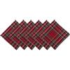 DII Tovaglioli Oversize 20 x 20, Perfetti per cene, Natale, Uso Quotidiano, Confezione da 6, 99% Poliestere e 1% Fibra, Motivo Scozzese Metallizzato
