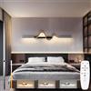 niuniaj LED Applique da parete interno con Telecomando,Creativo 13W 1600LM Negro Moderne Applique parete interno,3 Temperature di Colore,lampada da parete interno Dimmerabile,80CM Lampada da Parete