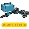 Makita GD001GM201 SMERIGLIATRICE DIRITTA 40VMAX - INTERRUTTORE A SLITTA - COMPLETA DI BATTERIE E CARICABATTERIE