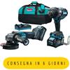Makita DK0139G202 (TW001G + GA013G + BORSONE) COMPLETO CON DUE BATTERIE E CARICABATTERIE