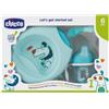Chicco Set da Pappa 6+ Mesi Colore Azzurro - 3 pezzi