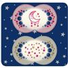 Mam Baby Mam Night Succhietto per Femminucce 16+ mesi - 2 pezzi
