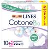 Lines Cotone Bio Assorbenti Ultra con Ali - 12 Pezzi