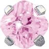 Mast Industria Italiana Orecchini Fascia Rosa Iron-v Bezel Zircone Piatto 2,5mm Cristallo Mj Pre 112 S25-204c