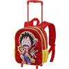 KARACTERMANIA One Piece Luffy-Zaino 3D con Ruote Piccolo, Rosso, 26 x 34 cm, Capacità 12.5 L