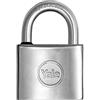 Yale Lucchetto Marino in Ottone Y1140040080X, Larghezza Corpo 40mm, Arco in Acciaio Inossidabile da 21mm, con Anello in Gomma e Doppio Sistema di Chiusura