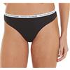 Tommy Hilfiger Perizomi Confezione da 3 Donna Tanga, Nero (Black/Black/Black), XS