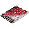 StarTech Adattatore M.2 a SATA per SSD M.2 SATA, Host Adapter,Converter Dual Slot con supporto RAID, formato 2,5, TAA