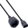 InLine - Cavo Adattatore di Rete C14 a Presa con Contatto di Protezione, 0,5 m