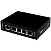 Startech.Com Switch di Rete Commutatore Industriale Gigabit Ethernet a 5 Porte Non Gestito, Guide Din / Montabile a Parete