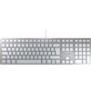 CHERRY KC 6000 SLIM FOR MAC, Tastiera Mac Con Filo (Porta USB-A), Layout per il Regno Unito (QWERTY), Tasti Silenziosi, Design Piatto, Bianco-Argento