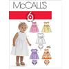 Mc Call McCall's Patterns M6015 - Cartamodello per Cucire Abiti, Mutandine e Fascia per Capelli, da Bambina, Confezione da 1, Colore: Bianco, Taglie: Tutte